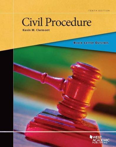 Stock image for Black Letter Outline on Civil Procedure (Black Letter Outlines) for sale by HPB-Red