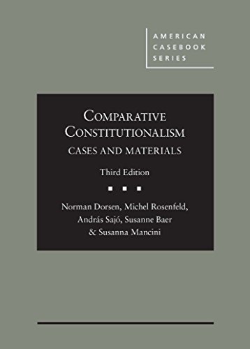 Beispielbild fr Comparative Constitutionalism: Cases and Materials (American Casebook Series) zum Verkauf von BooksRun