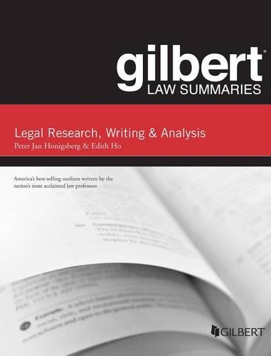 Stock image for Gilbert Law Summary on Legal Research Writing and Analysis (Gilbert Law Summaries) for sale by KuleliBooks