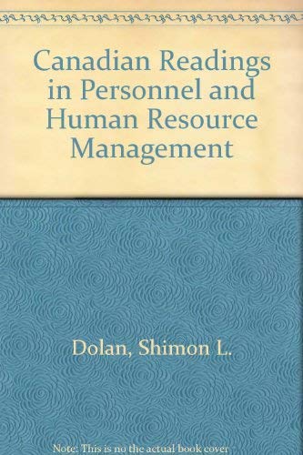 Canadian Readings in Personnel and Human Resource Management (9780314324870) by Dolan, Shimon L.