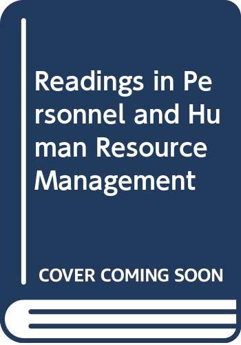 Stock image for Readings in Personnel and Human Resource Management for sale by Wonder Book