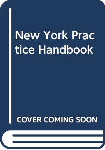 Stock image for New York Practice Handbook: David D. Siegel (Hardcover Textbook, 1978) for sale by The Yard Sale Store