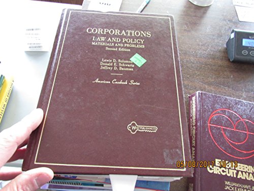 Stock image for Corporations: Law and Policy Materials and Problems for sale by gearbooks