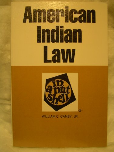 Beispielbild fr American Indian Law in a Nutshell (Nutshell Series) zum Verkauf von Wonder Book