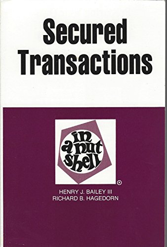 Imagen de archivo de Secured Transactions in a Nutshell (Nutshell Series) a la venta por Wonder Book