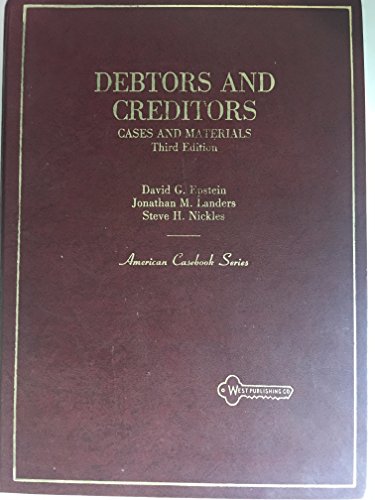 Imagen de archivo de Debtors and Creditors: Cases and Materials (American Casebook Series) a la venta por HPB-Red