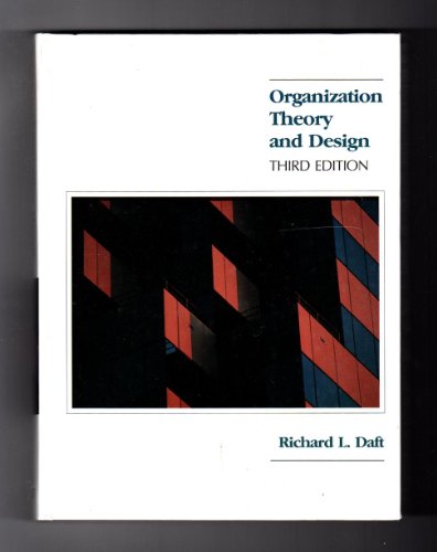 Beispielbild fr Organization Theory and Design zum Verkauf von WorldofBooks