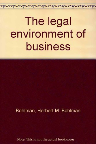 Stock image for The Legal Environment of Business for sale by Top Notch Books