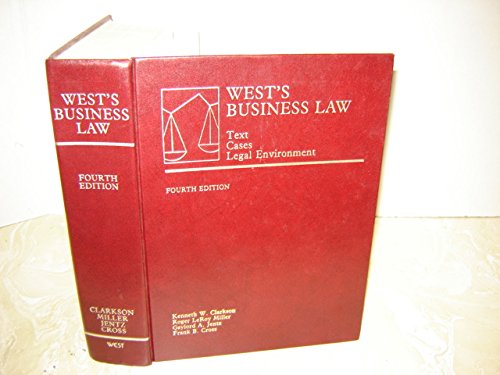 Beispielbild fr West's Business Law : Text Cases and Legal Enviornment zum Verkauf von SecondSale