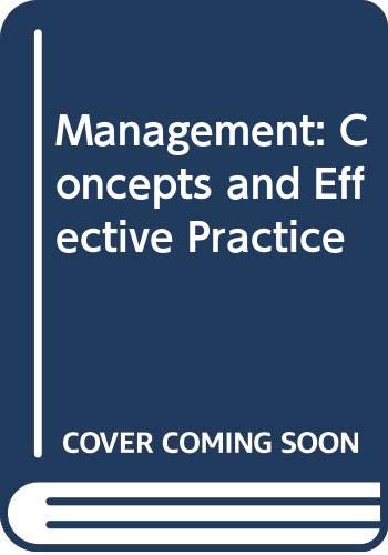 Beispielbild fr Management: Concepts and Effective Practice zum Verkauf von HPB-Red