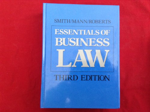 Stock image for Essentials of Business Law for sale by Better World Books