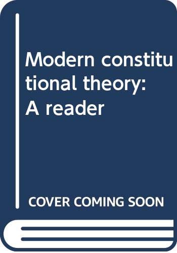 Stock image for Modern constitutional theory: A reader for sale by HPB-Emerald