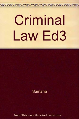 Imagen de archivo de Criminal Law a la venta por Better World Books