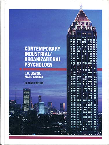 Beispielbild fr Contemporary Industrial : Organizational Psychology zum Verkauf von Better World Books