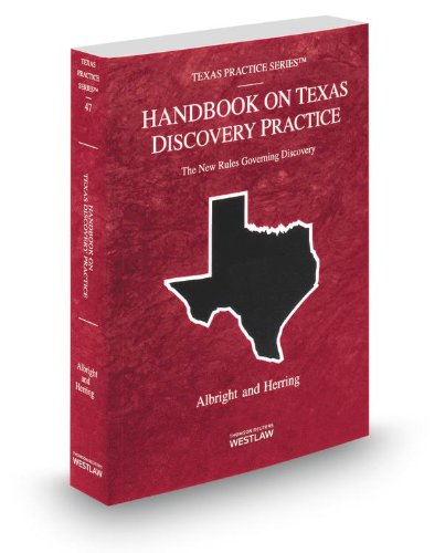 Imagen de archivo de Handbook on Texas Discovery Practice, 2013-2014 ed. (Vol. 47, Texas Practice Series) a la venta por HPB-Red