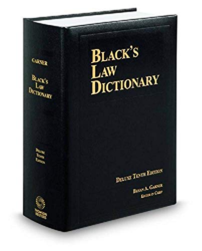 Imagen de archivo de BLACK'S LAW DICTIONARY; DELUXE 10TH EDITION a la venta por Books Unplugged