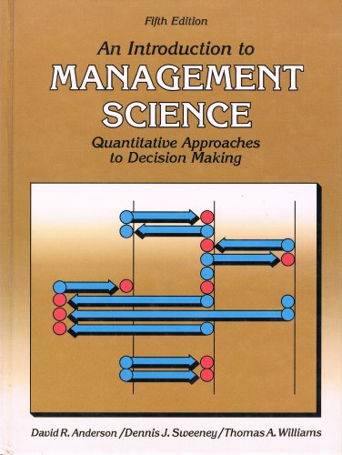 Beispielbild fr An Introduction to Management Science : Quantitative Approaches to Decision Making zum Verkauf von Better World Books