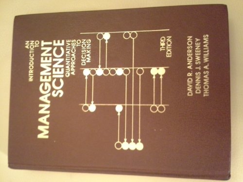 Beispielbild fr An Introduction to Management Science: Quantitative Approaches to Decision-Making zum Verkauf von ThriftBooks-Atlanta