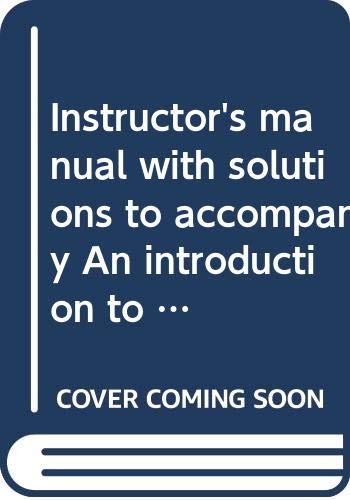 Stock image for Instructor's manual with solutions to accompany An introduction to Management science, 3d ed for sale by ThriftBooks-Dallas