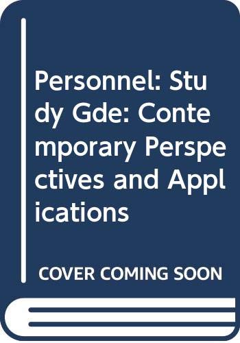 Personnel: Contemporary Perspectives and Applications: Study Gde (9780314632722) by Robert L. Mathis