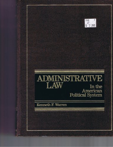 Beispielbild fr Administrative law in the American political system zum Verkauf von Hawking Books