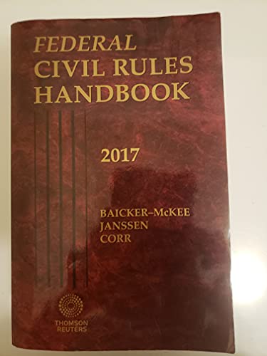Stock image for Federal Civil Rules Handbook, 2017 ed. for sale by HPB-Red