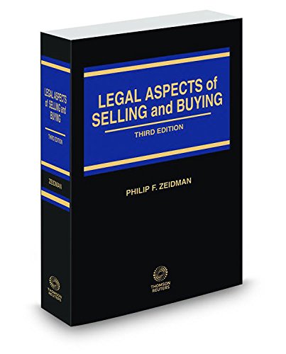 Beispielbild fr Legal Aspects of Selling and Buying, 3d, 2016-2017 ed. zum Verkauf von Big River Books