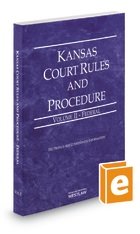 Stock image for Kansas Court Rules and Procedure - Federal KeyRules, 2014 ed. (Vol. IIA, Kansas Court Rules) for sale by HPB-Red