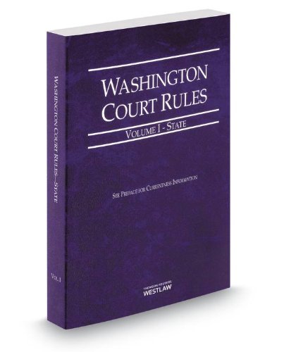 9780314655653: Washington Court Rules - State, 2014 ed. (Vol. I, Washington Court Rules)