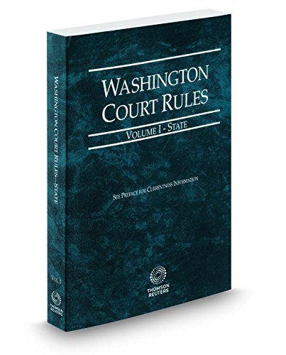 Imagen de archivo de Washington Court Rules State V.I 2015 Pamphlet a la venta por Seattle Goodwill