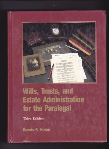 Beispielbild fr Wills, Trusts, and Estate Administration for the Paralegal zum Verkauf von Wonder Book