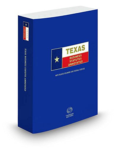 Beispielbild fr Texas Business Statutes Annotated, 2015 ed. (Texas Annotated Code Series) zum Verkauf von HPB-Red