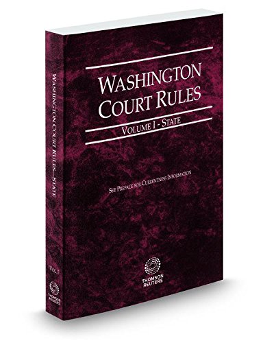 Beispielbild fr Washington Court Rules - State, 2016 ed. (Vol. I, Washington Court Rules) zum Verkauf von ThriftBooks-Dallas