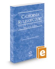 Imagen de archivo de California Rules of Court - Federal District Courts Vol. II (2016 Revised Ed.) a la venta por Bookmans