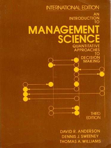 Imagen de archivo de Introduction to Management Science: A Quantitative Approach to Decision Making a la venta por Better World Books