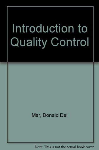 Stock image for Introduction to Quality Control for sale by BookHolders