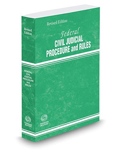 Beispielbild fr Federal Civil Judicial Procedure and Rules, 2017 revised ed. zum Verkauf von SecondSale