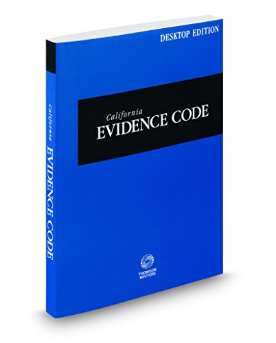 Beispielbild fr California Evidence Code, 2018 ed. (California Desktop Codes) zum Verkauf von SecondSale