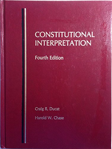 Stock image for Constitutional interpretation for sale by HPB-Red