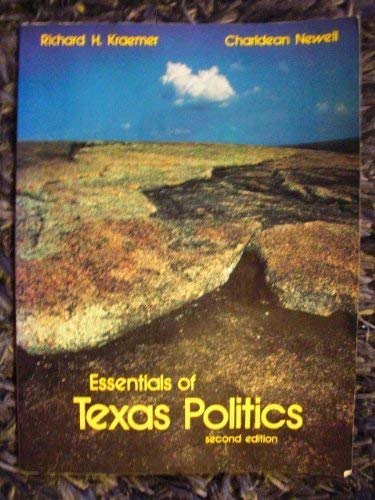 Imagen de archivo de Essentials of Texas politics a la venta por HPB-Red