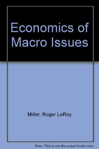 Imagen de archivo de The Economics of Macro Issues a la venta por Better World Books