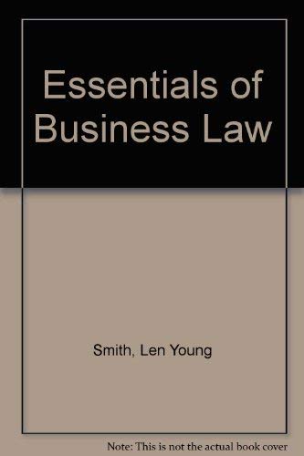 Imagen de archivo de Essentials of business law a la venta por Mr. Bookman