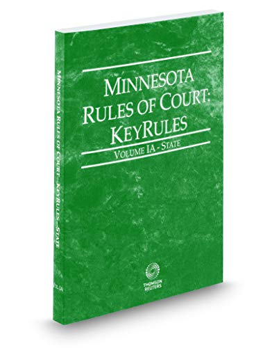 Beispielbild fr Minnesota Rules of Court - State KeyRules, 2019 ed. (Vol. IA, Minnesota Court Rules) zum Verkauf von HPB-Red