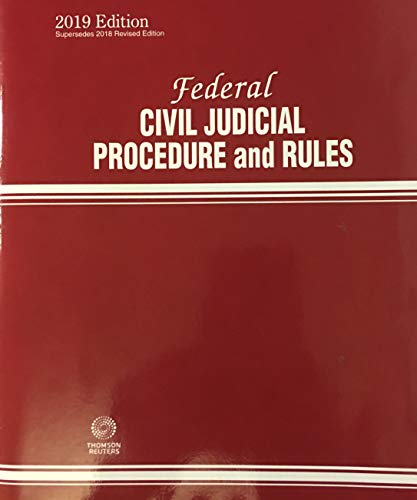Imagen de archivo de Federal Civil Judicial Procedure and Rules, 2019 a la venta por HPB-Movies