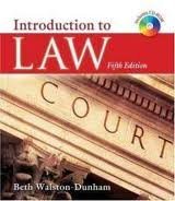 Imagen de archivo de Introduction to law a la venta por ThriftBooks-Dallas