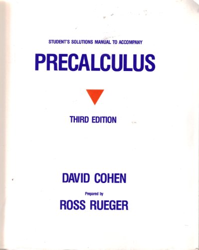 9780314720863: Student's Solutions Manual to Accompany Precalculus Third Edition