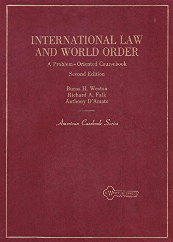 Beispielbild fr International Law and World Order: A Problem-Oriented Coursebook (American Casebook Series) zum Verkauf von HPB-Red
