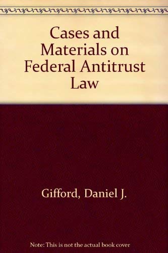 Stock image for Cases and Materials on Federal Antitrust Law (American Casebooks) for sale by HPB-Red