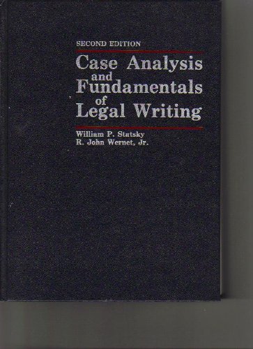 Imagen de archivo de Case Analysis and Fundamentals of Legal Writing a la venta por ThriftBooks-Atlanta