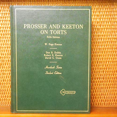 Imagen de archivo de Prosser and Keeton on the Law of Torts Hornbook a la venta por ThriftBooks-Atlanta